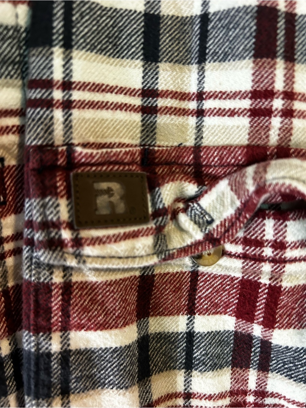 Wrangler Riggs Workwear Plaid Flannel Button Down Work Shirt Men’s Medium - Picture 8 of 14